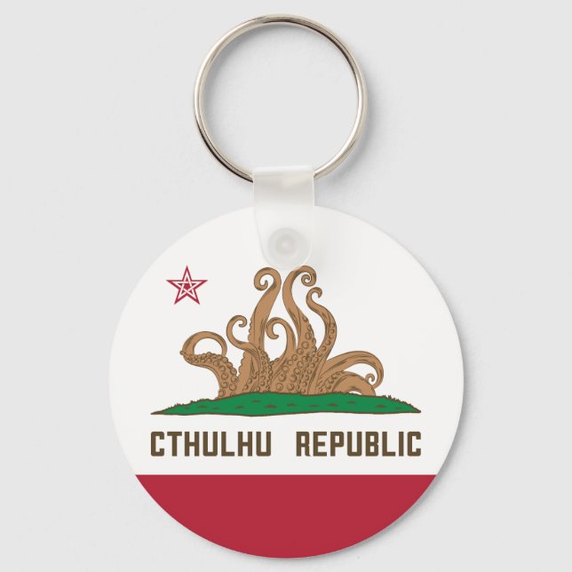 Llavero Bandera de Lovecraft de Cthulhu Republic Californi (Anverso)