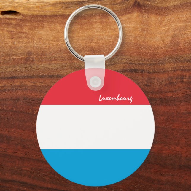 Llavero Bandera de Luxemburgo y vacaciones / deportes de L (Anverso)