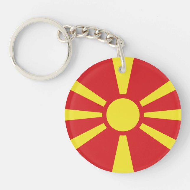Llavero Bandera de Macedonia del Norte (Frente)