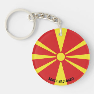 Llavero Bandera de Macedonia del Norte Encantando a Patrio
