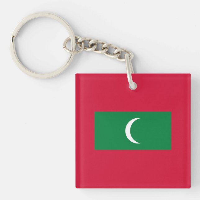 Llavero Bandera de Maldivas (Frente)