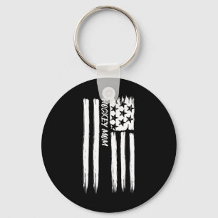Llavero Bandera de Mamá de Hockey Deportes Patriótico Usa