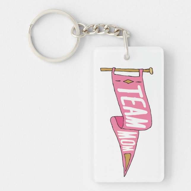 Llavero Bandera de mamá del equipo de mamá del escuadrón d (Frente)