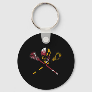 Llavero Bandera de Maryland Lacrosse Colegio de Mujeres Ma