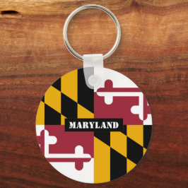 Llavero Bandera de Maryland y fiesta de Maryland, patriota