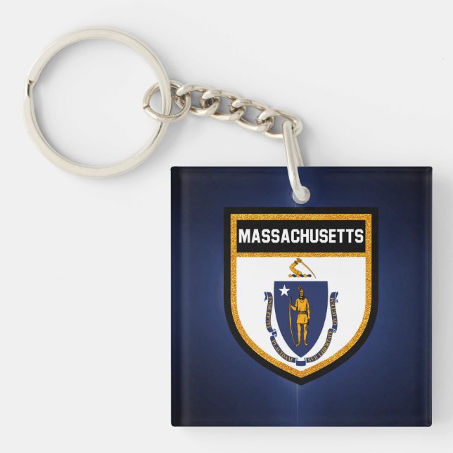 Llavero Bandera de Massachusetts (Frente)