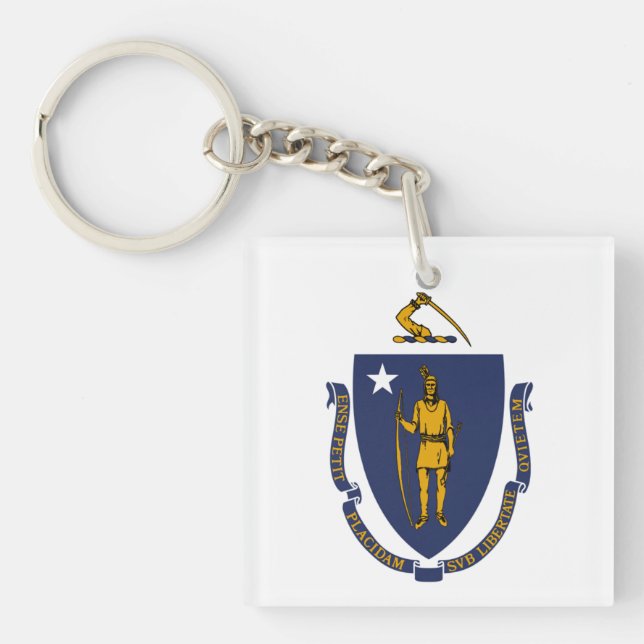Llavero Bandera de Massachusetts (Frente)