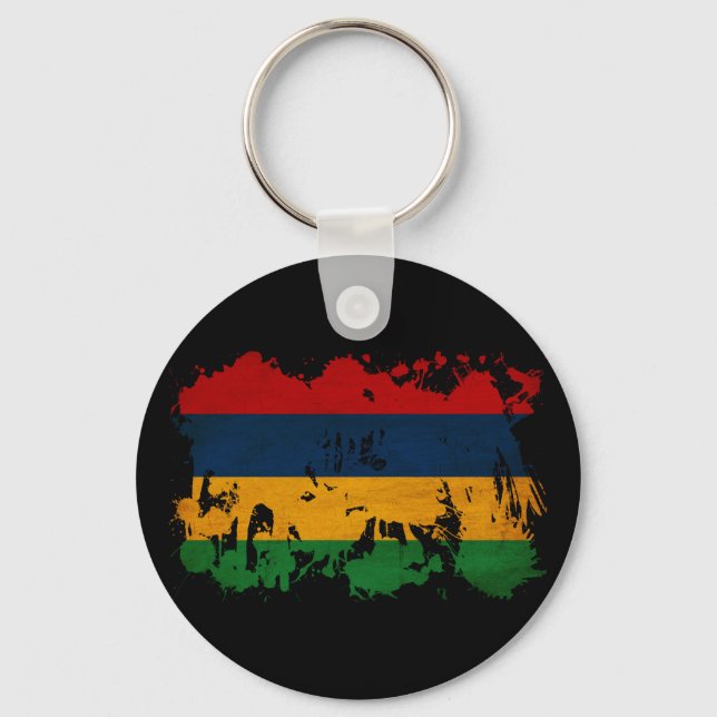 Llavero Bandera de Mauricio (Anverso)
