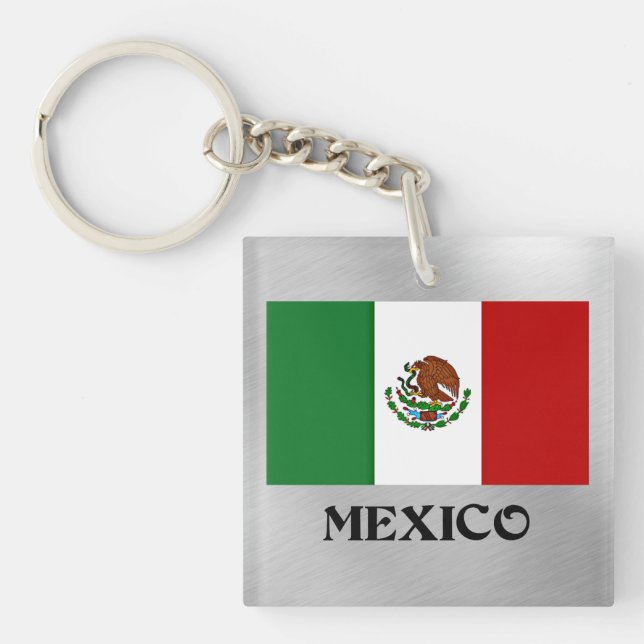 Llavero Bandera de México, diseño popular (Frente)