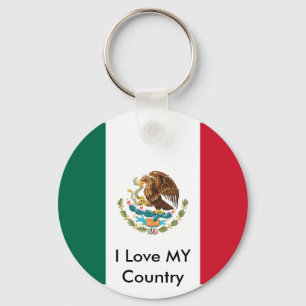 Llavero Bandera de México El MUSEO Zazzle Amo Mi País