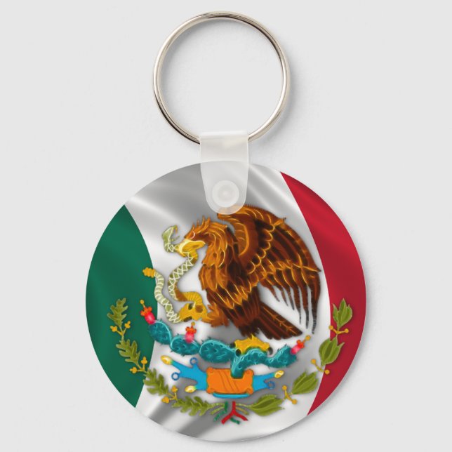 Llavero Bandera de México, escudo de armas (Anverso)