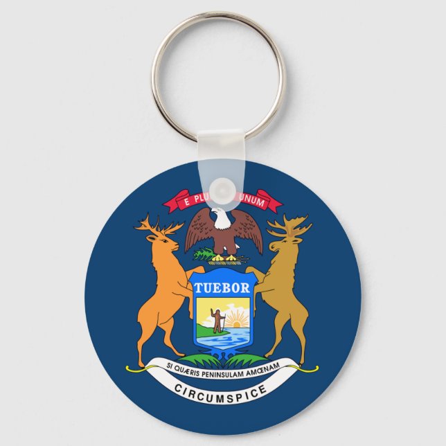 Llavero Bandera de Michigan (Anverso)
