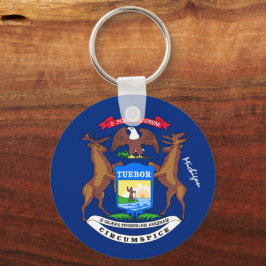 Llavero Bandera de Michigan y festividades en Michigan, pa
