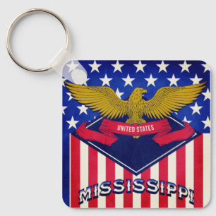 Llavero Bandera de Mississippi USA