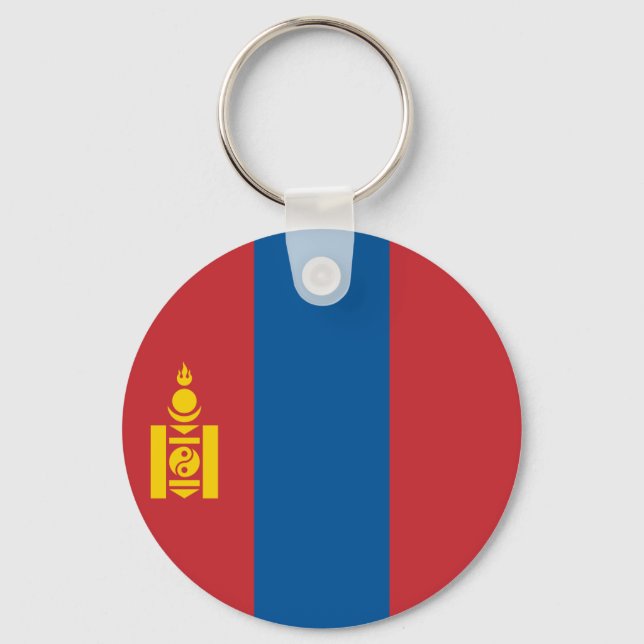Llavero Bandera de Mongolia (Anverso)