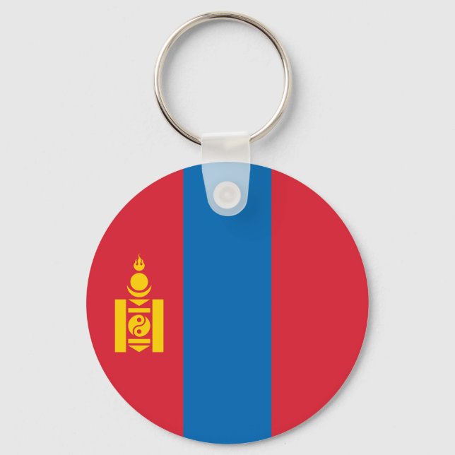 Llavero Bandera de Mongolia (Anverso)