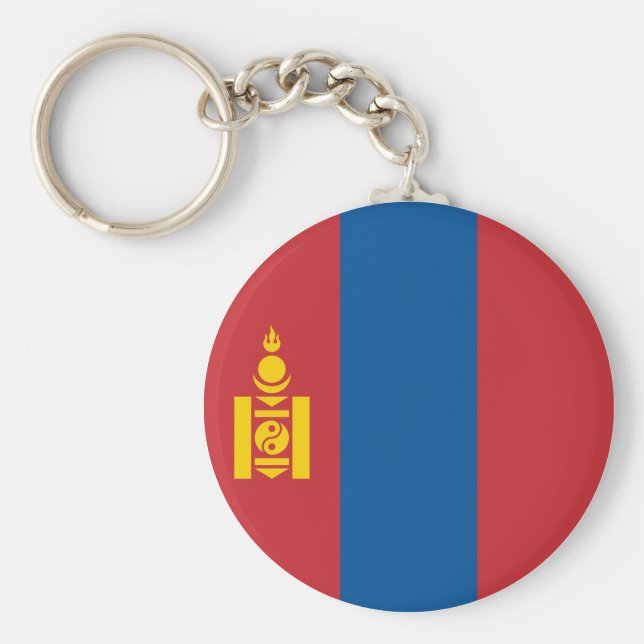 Llavero Bandera de Mongolia (mongola) (Frente)