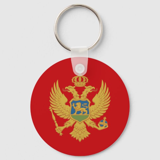 Llavero Bandera de Montenegro Keychain (Anverso)