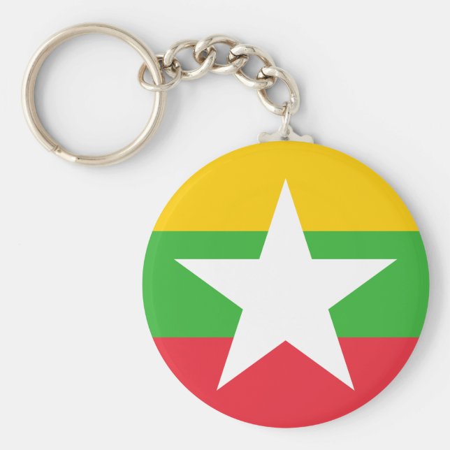 Llavero Bandera de Myanmar (Frente)