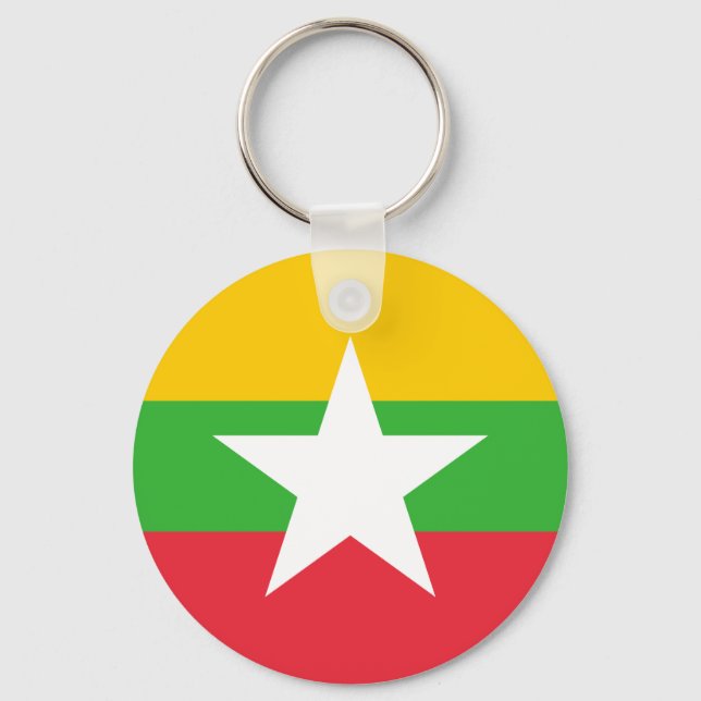 Llavero Bandera de Myanmar (Anverso)