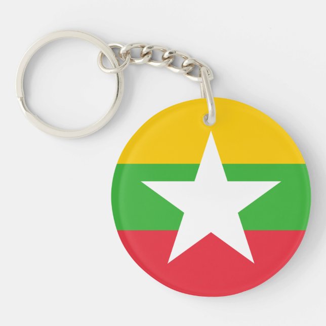 Llavero Bandera de Myanmar (Frente)