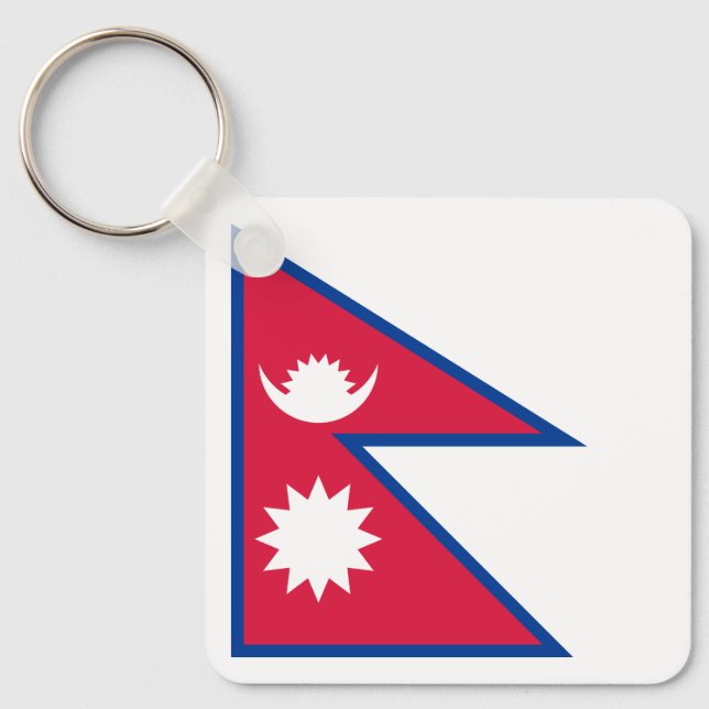 Llavero Bandera de Nepal (Anverso)