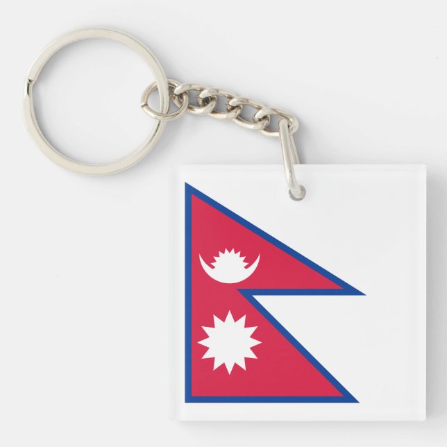Llavero Bandera de Nepal (Frente)