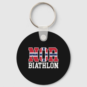 Llavero Bandera de Noruega Biatlonista - Noruego Ni Biatló