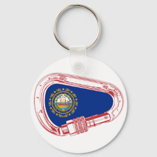 Llavero Bandera de Nuevo Hampshire Escalando Carabiner