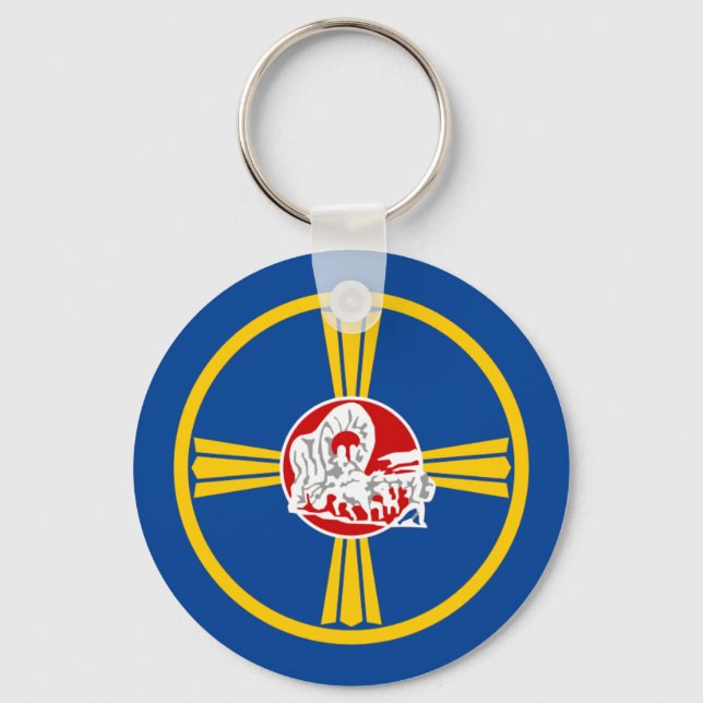 Llavero Bandera de Omaha (Nebraska) Keychain (Anverso)