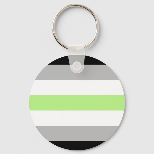 Llavero Bandera de Orgullo Agenero (Anverso)