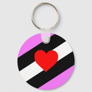 Llavero Bandera de Orgullo de Chica de Cuero