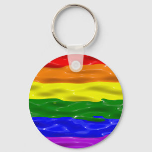 Llavero Bandera de orgullo de SlipperyJoe's brillo líquido