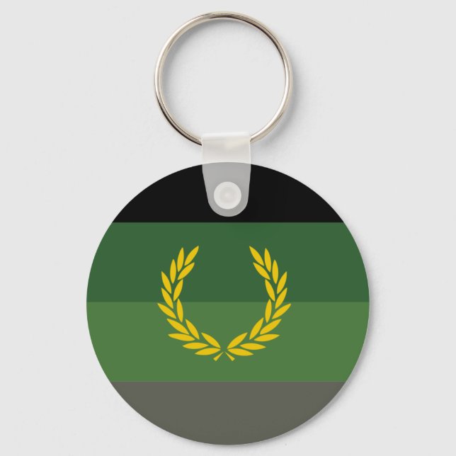 Llavero Bandera de orgullo de uniforme militar (Anverso)