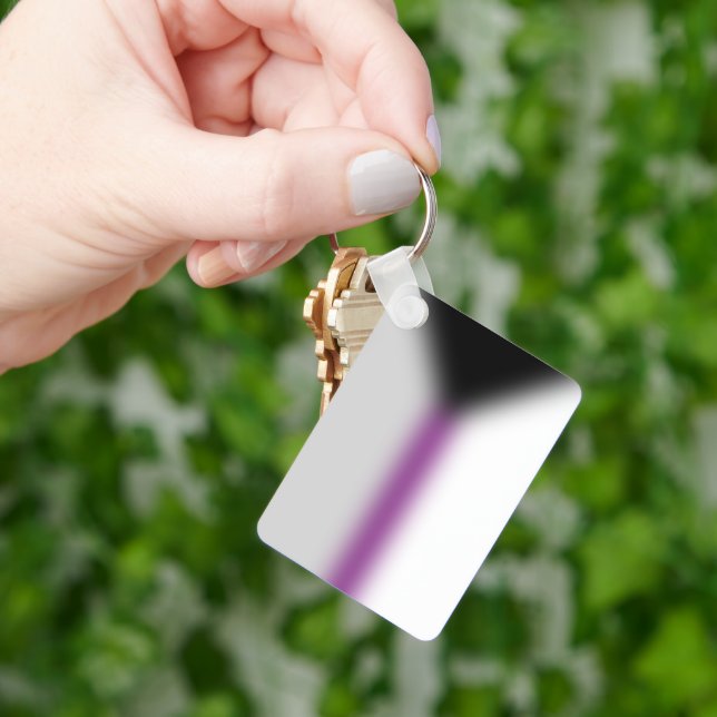 Llavero Bandera de Orgullo Demisexual Gradiente – Bandera  (Mano)