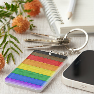 Llavero Bandera de orgullo gay inclusiva de SlipperyJoe's