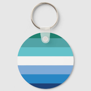 Llavero Bandera de Orgullo Gay Masculino (Azul)