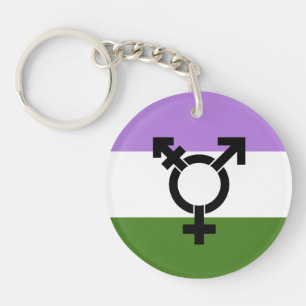 Llavero Bandera de orgullo genderqueer