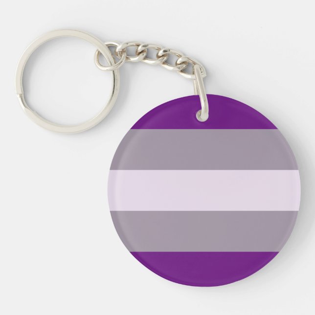 Llavero Bandera de Orgullo Grisesexual (Frente)