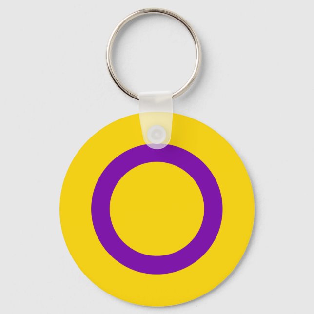 Llavero Bandera de orgullo intersexual (Anverso)