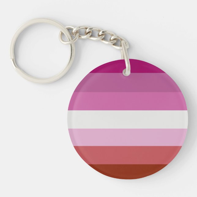 Llavero Bandera de Orgullo Lesbiano (Frente)
