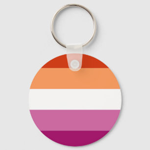Llavero Bandera de Orgullo Lesbiano (5 Franjas)