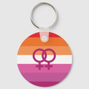 Llavero Bandera de orgullo lésbico WLW (Atardecer)