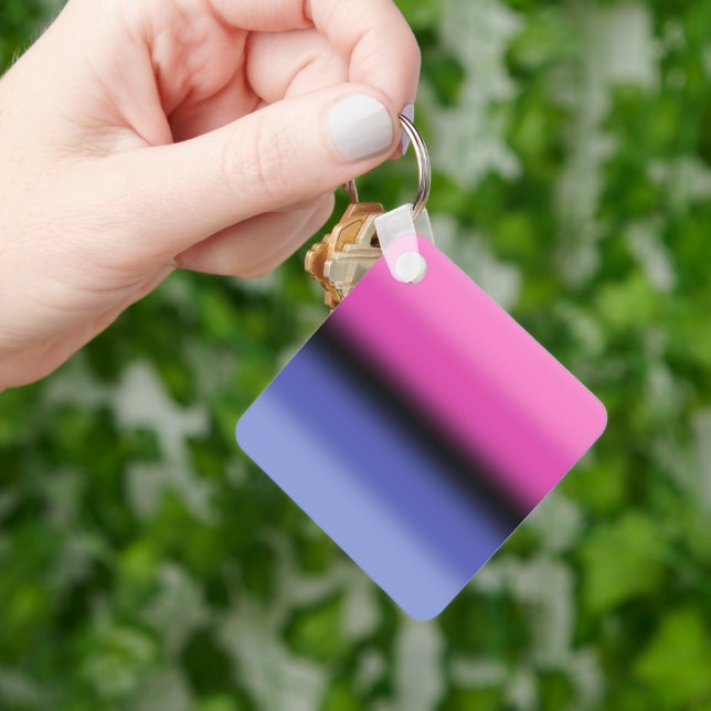 Llavero Bandera de Orgullo Omnisexual de Gradiente - Bande (Mano)