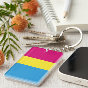 Llavero bandera de orgullo pansexual SlipperyJoe rosa ámba