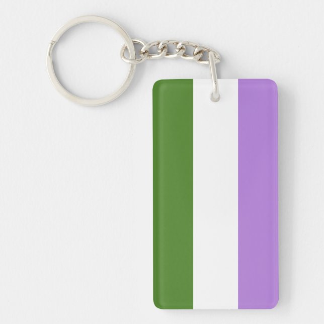 Llavero Bandera de Orgullo Queer (Frente)