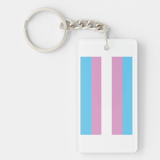 Llavero Bandera de Orgullo Trans (Frente)