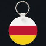 Llavero Bandera de Osetia del Norte<br><div class="desc">Bandera patriótica de Osetia del Norte Alania</div>