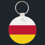 Llavero Bandera de Osetia del Norte<br><div class="desc">Bandera patriótica de Osetia del Norte Alania</div>