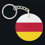 Llavero Bandera de Osetia del Norte<br><div class="desc">Bandera patriótica de Osetia del Norte Alania.</div>